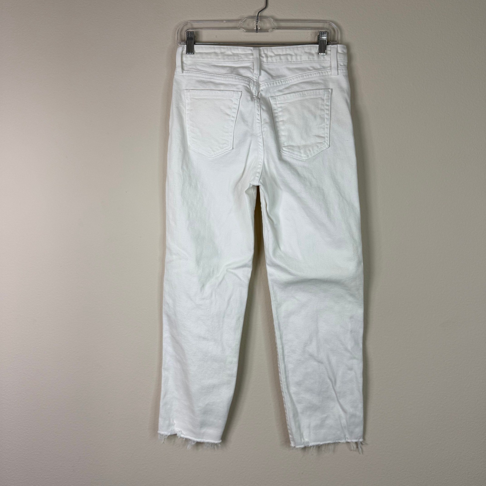 Just Black Denim Women’s The Vintage Straight Distressed Denim Jeans White Sz 28
