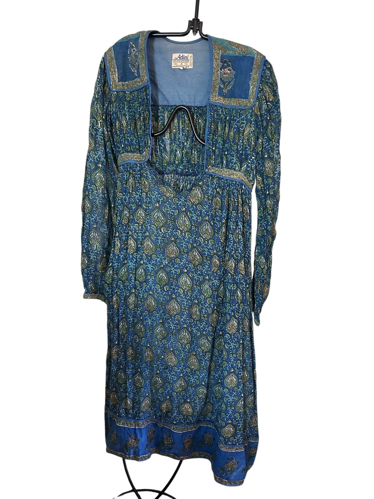 FLAWED vintage adini dress 70’s 60’s Indian sheer cotton boho hippie dress
