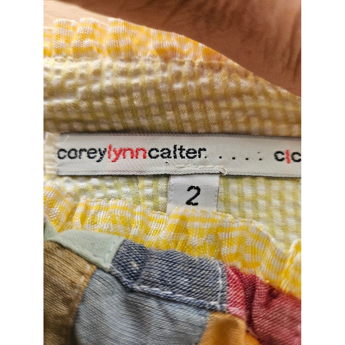 Corey Lynn Calter Vintage Patchwork Madres Strapless Dress Sz 2 Boho Cottagecore