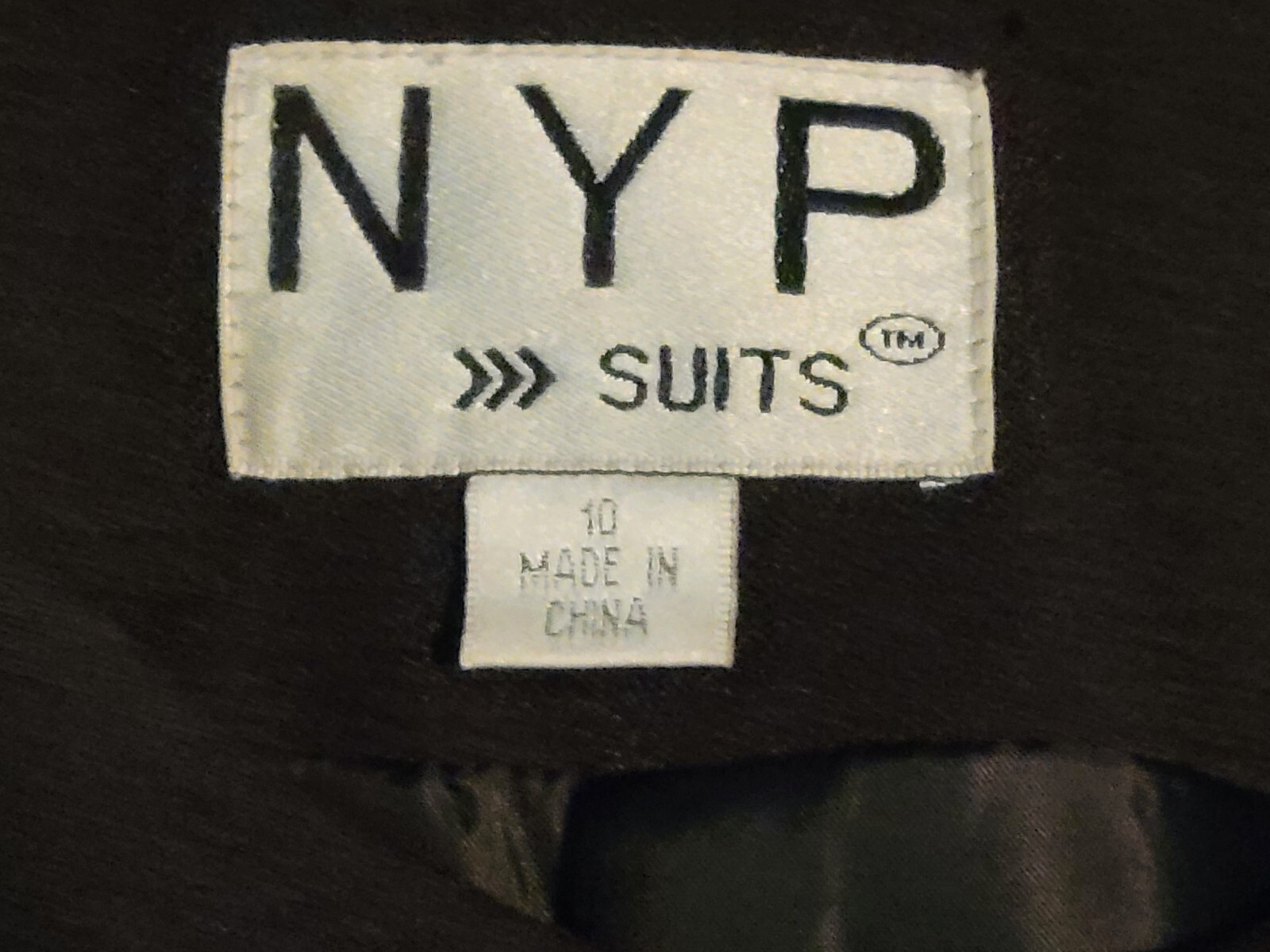 Vintage Black Blazer Peplum Scallop Cutout, Button Up By NYP Suits, Size 10