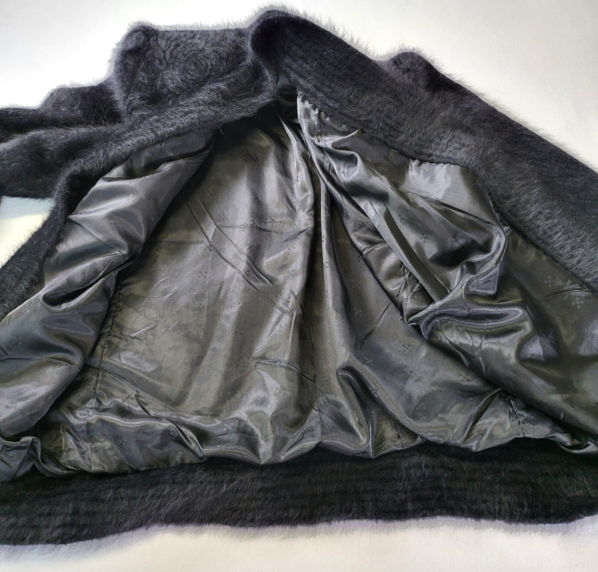 VTG BIG STAR Keo Sung Cardigan Sweater Black Angora Furry Fuzzy Luxurious XL/1X