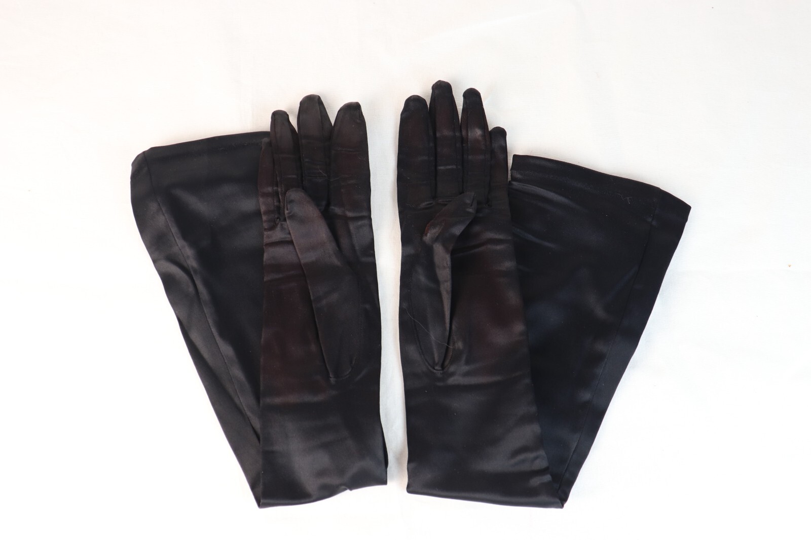 vintage black stretch 18.5″ Kay opera gloves nylon & rayon made in West Germany