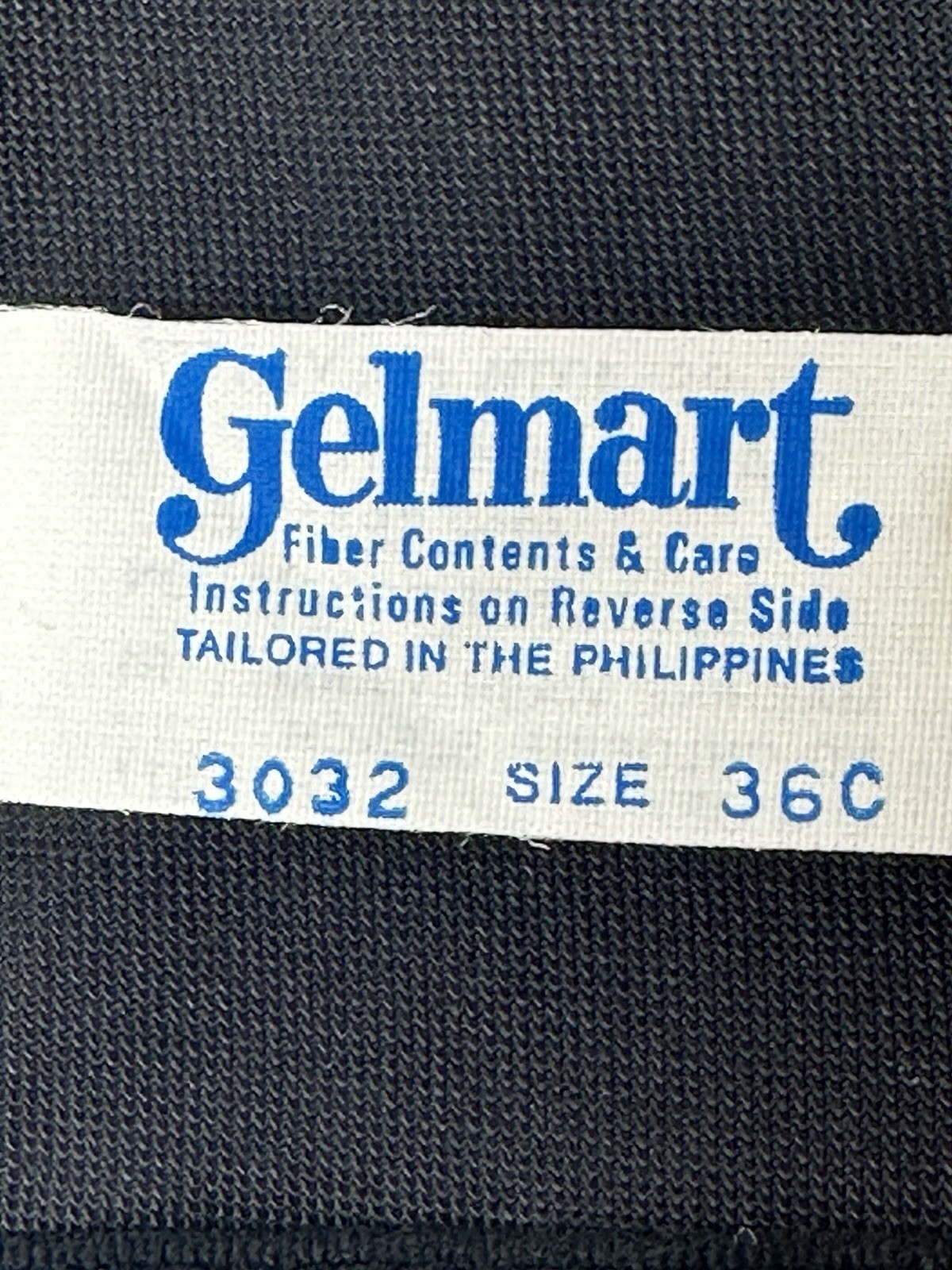 Vintage Strapless Underwire Bra Gelmart 36C ~ Black Lace Seamless NWT NOS #C150