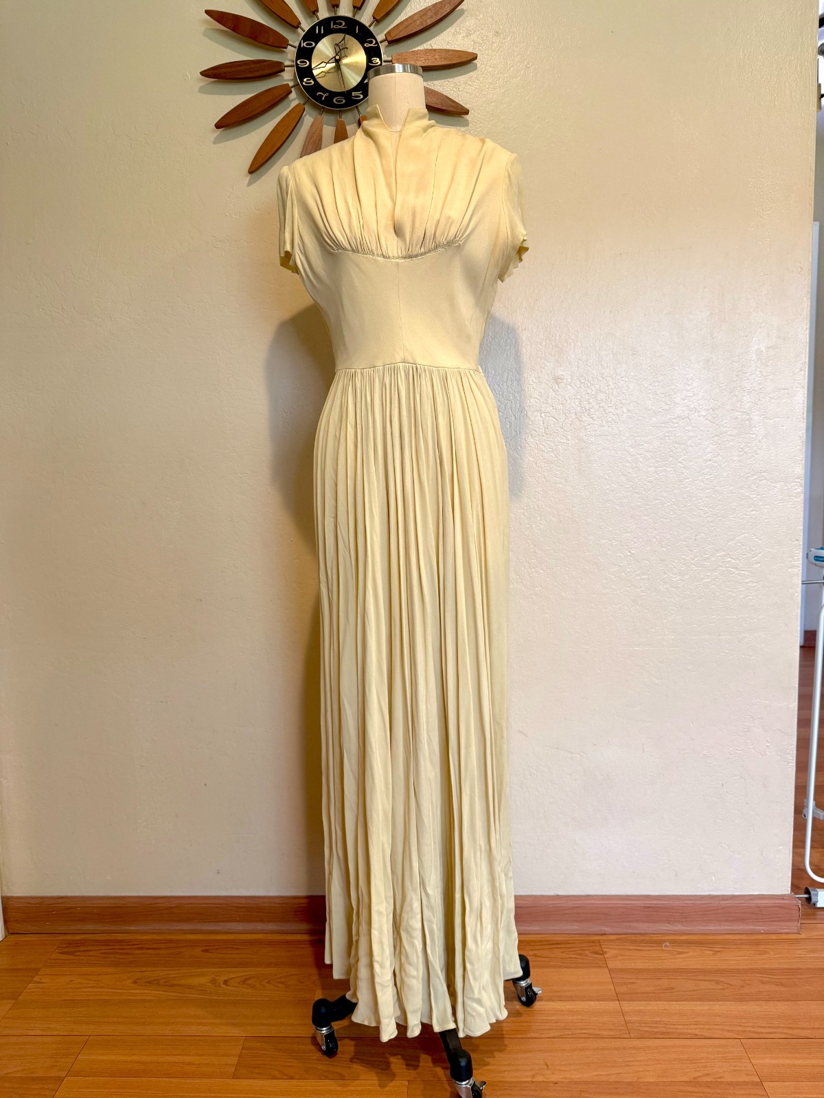 1940s Butter Yellow Gown