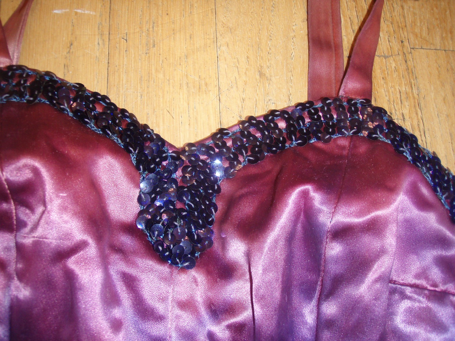 antique 1940s Corset Sequin Fringe vaudeville dance Costume dress Outfit