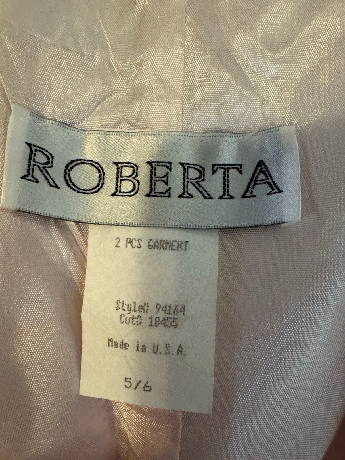 Vtg Roberta Pink Glitter Gown Y2K Strapless Shimmer Prom Dress Made in USA 5/6