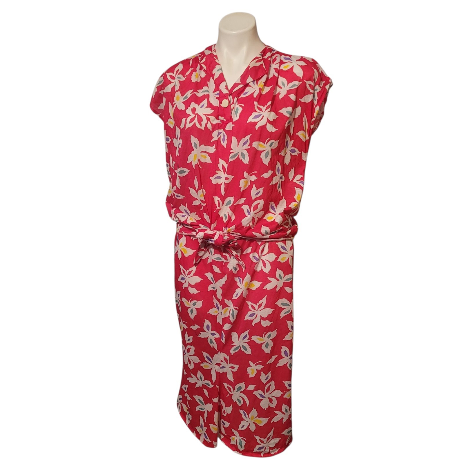Vintage Darian Petites Dress Set Top & Bottom Size 10 Pink Floral 80s 2 Pieces