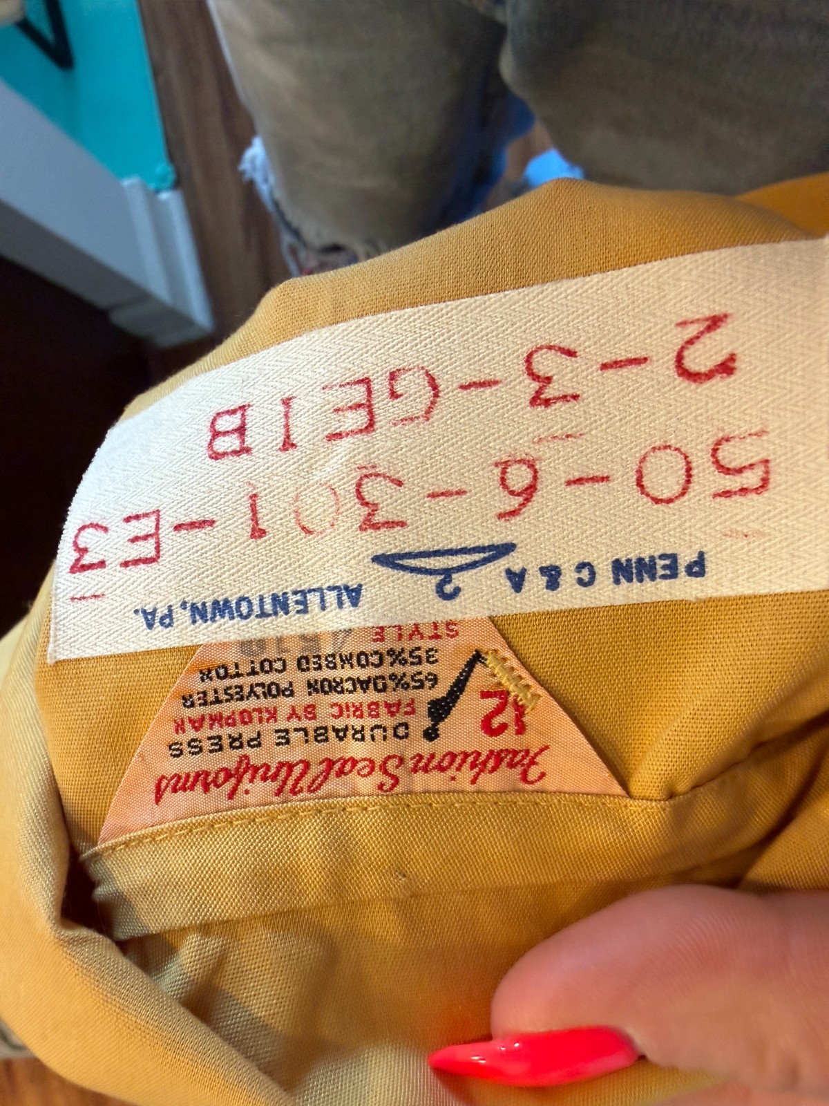 🌼 Vtg 60s Fashion Seal Uniform Mod Utility Workwear Utility Durable Dress M L