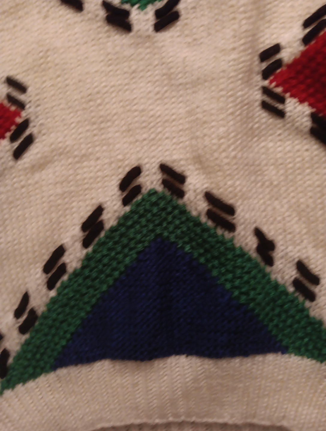Vtg Pierre Cardin Sweater Med Multicolor Colorblock Abstract Chunky Knit Stripe