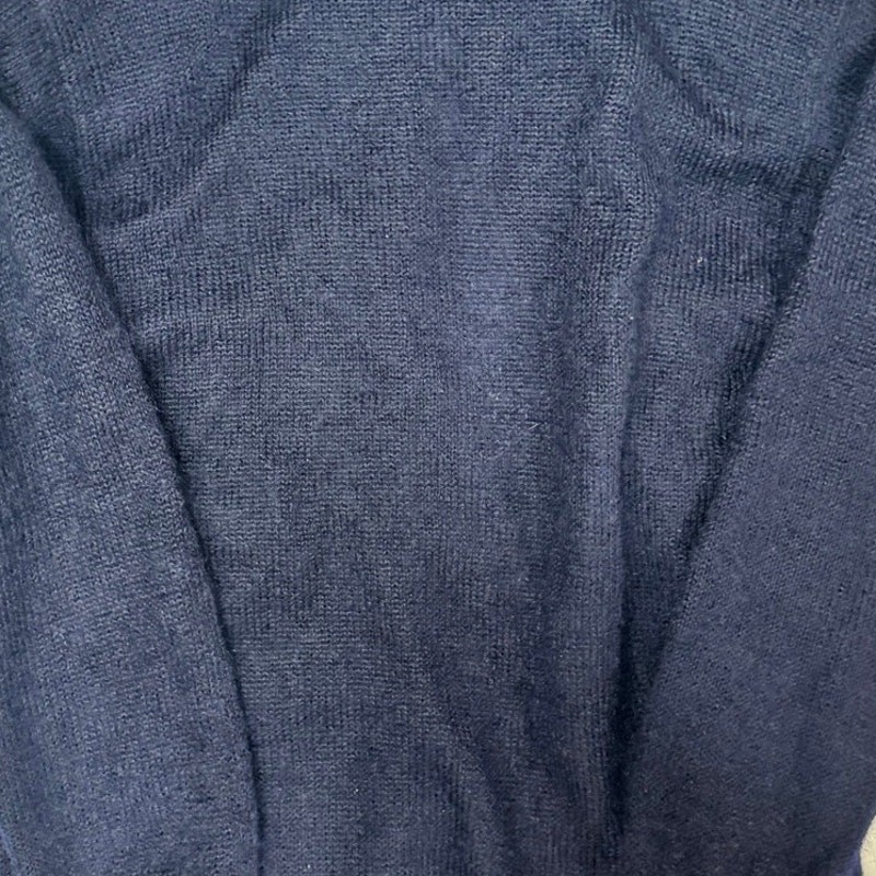 Christian Dior Mohair Cardigan 1980s Long Sweater Open Front Blue Size L