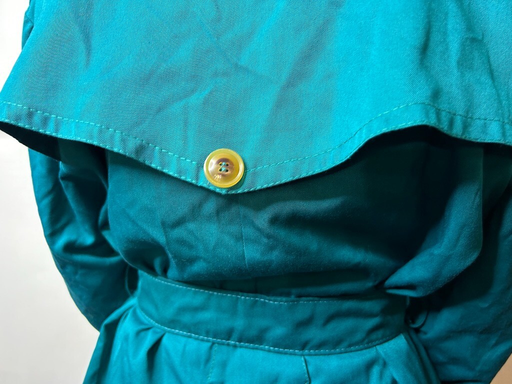 Vintage 1980s Spoiled Girls Australian Women’s Aqua Blue Trench Coat AU 8