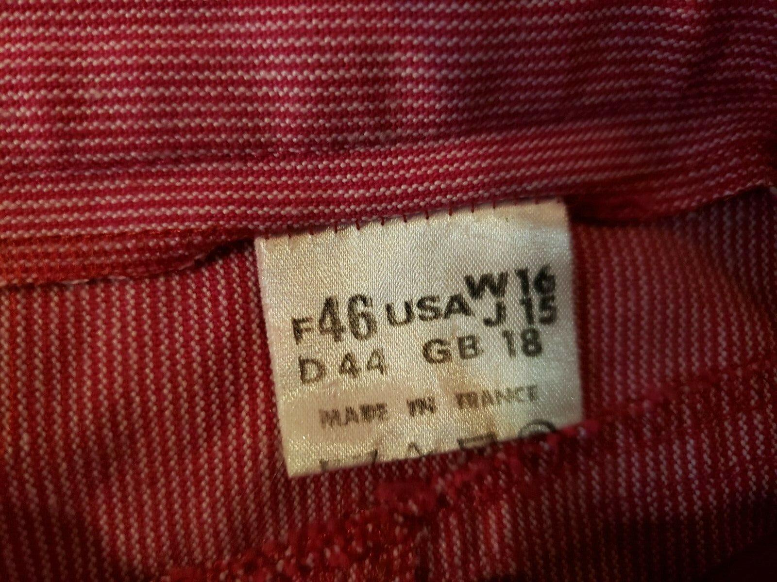 Vintage Guy Laroche Diffusion Pink White Pinstripe Button Pleat Skirt Size 46 14