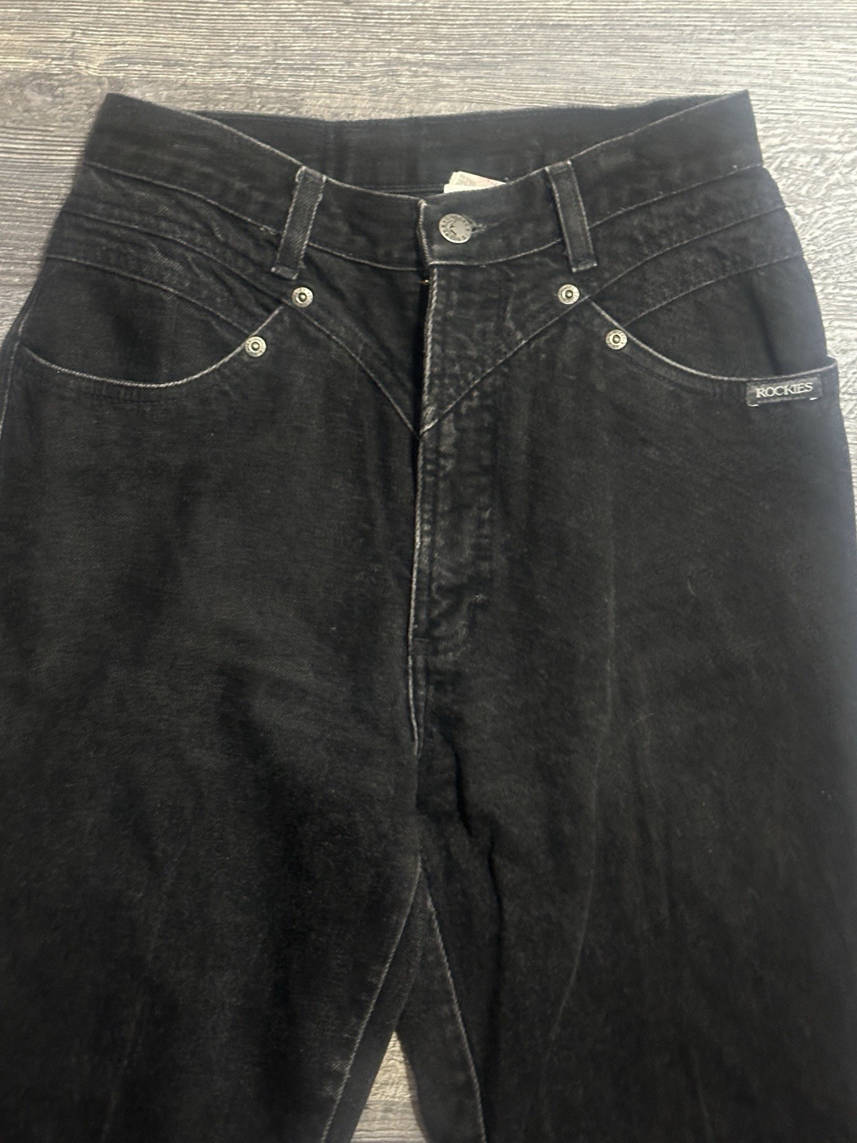 Vintage Black 1980s Rocky Mountain Jeans -Size 29 tag with 26 in waist