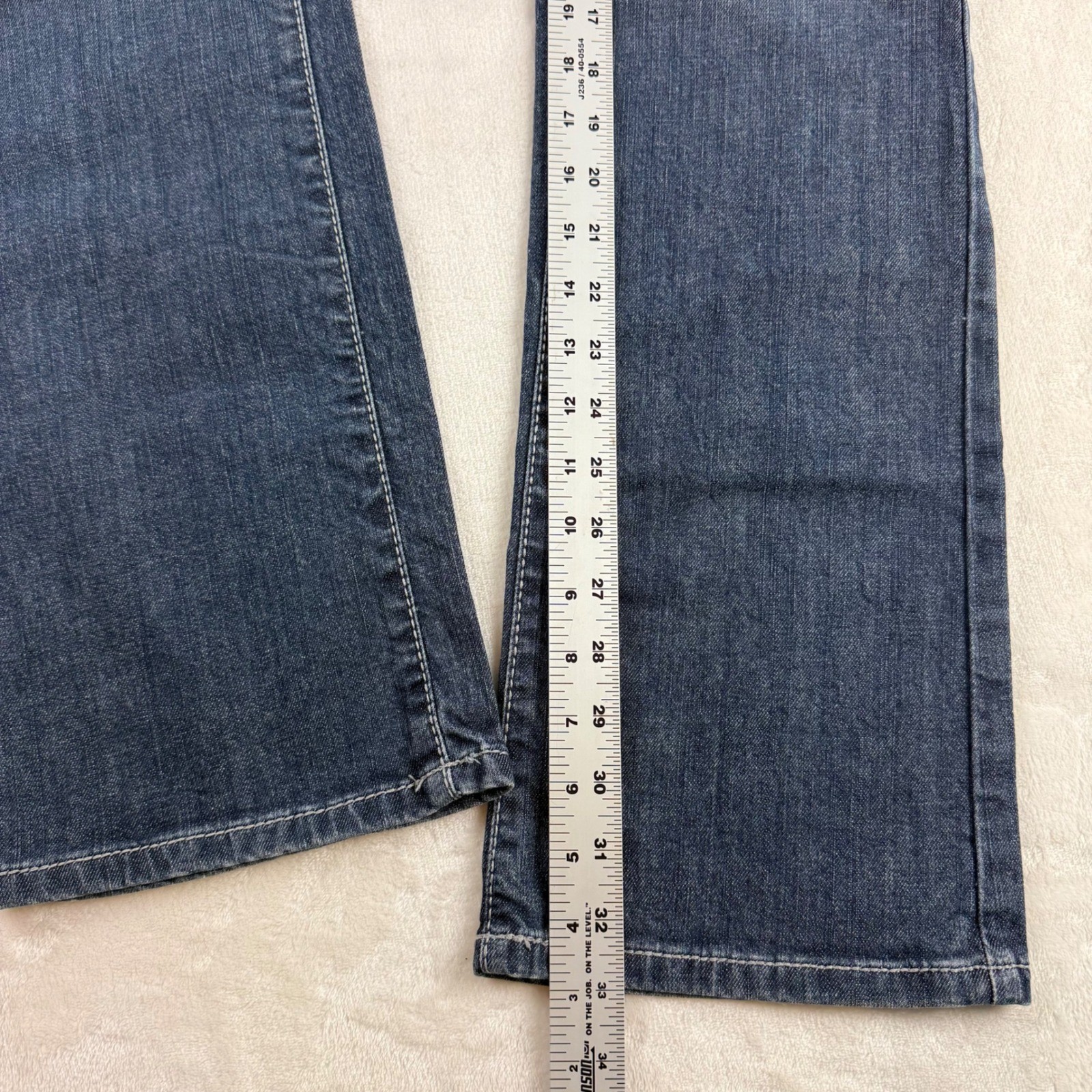 Vintage Guess Bootcut Jeans Womens 32 Blue Distressed Studded Pocket Y2K Indie
