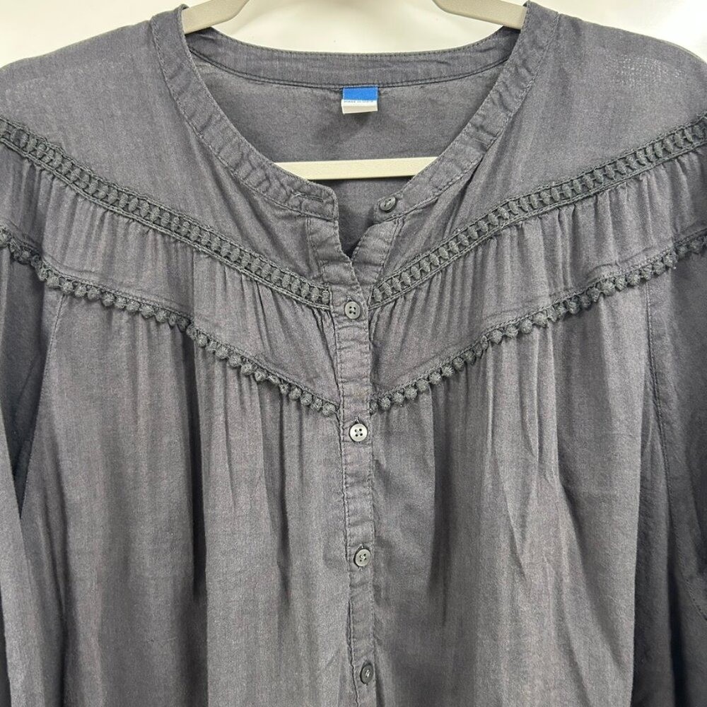 XL Old Navy Boho Peasant Blouse Ren Fair Cottagecore Romantic Flowy