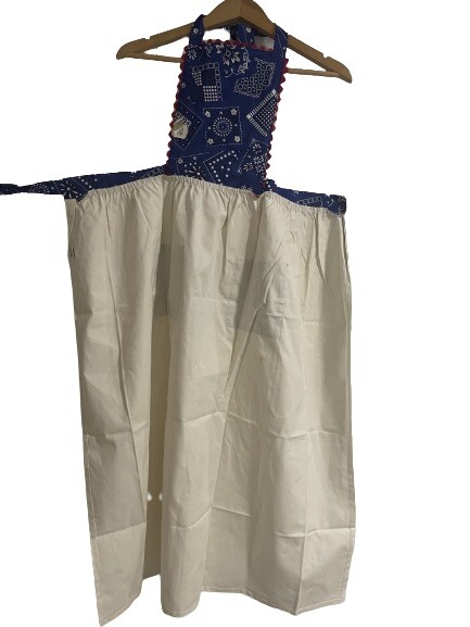 1970’s DESIGN HOUSE Maxi Full Long Frilly Floral Womens Vintage Wrap Apron Dress