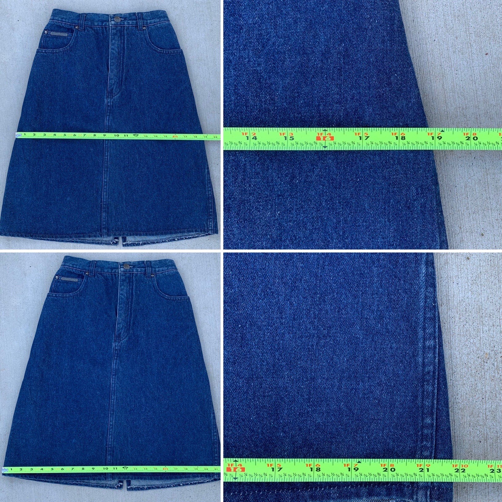 Vintage Gloria Vanderbilt for Murjani Denim Skirt High Waist 8 24 1/2” Waist