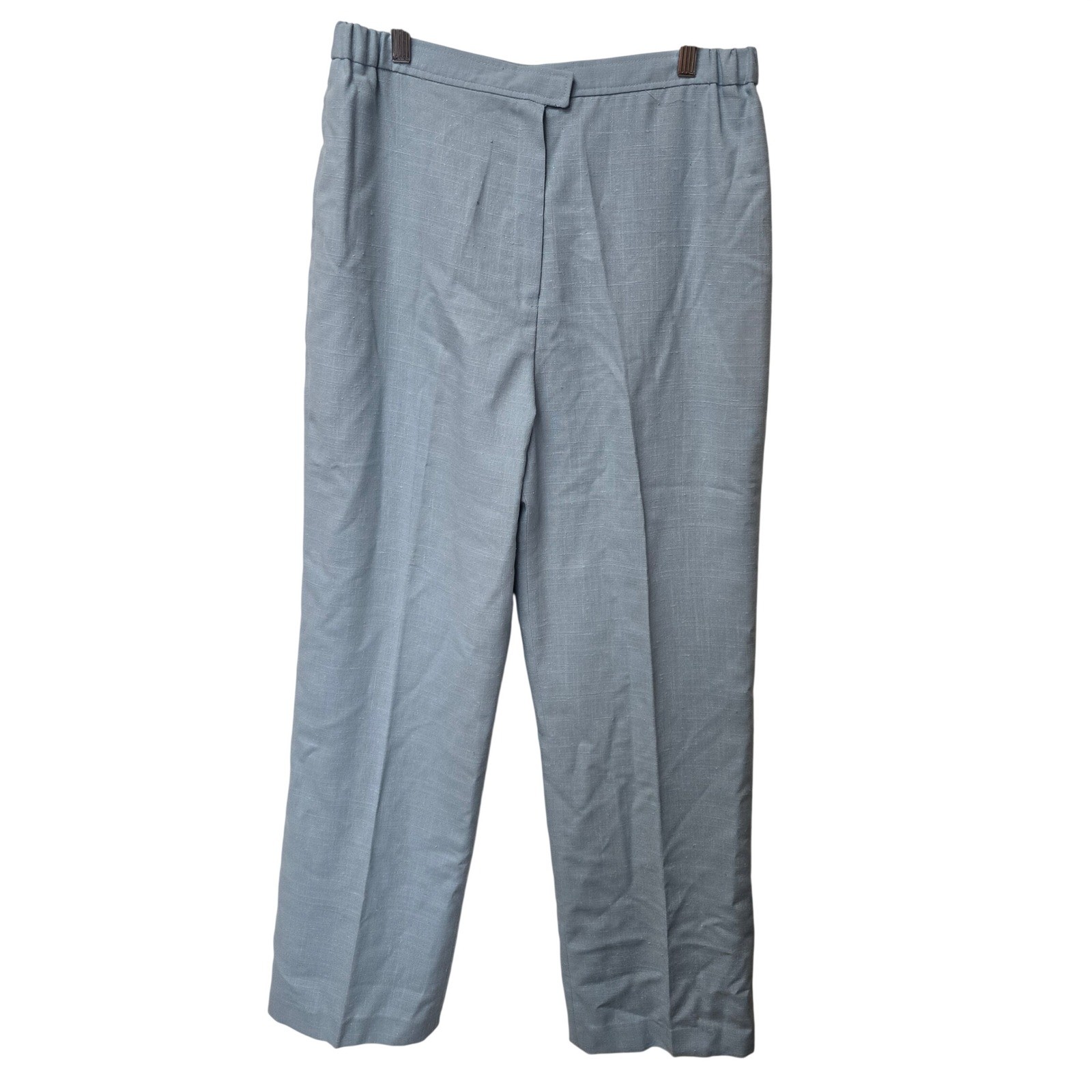 Vintage Country Suburbans Blue Linen Blend Trousers High Waist Pants NWT Sz 18