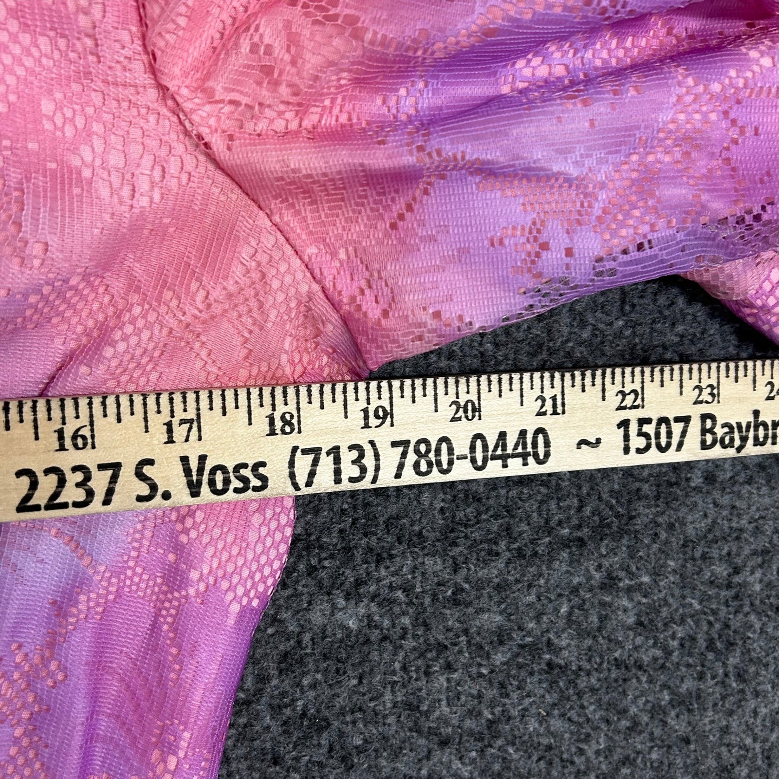 Square Dance Dress Co. Dress Womens Size 12 Pink Purple Tie Dye Lace USA Vintage