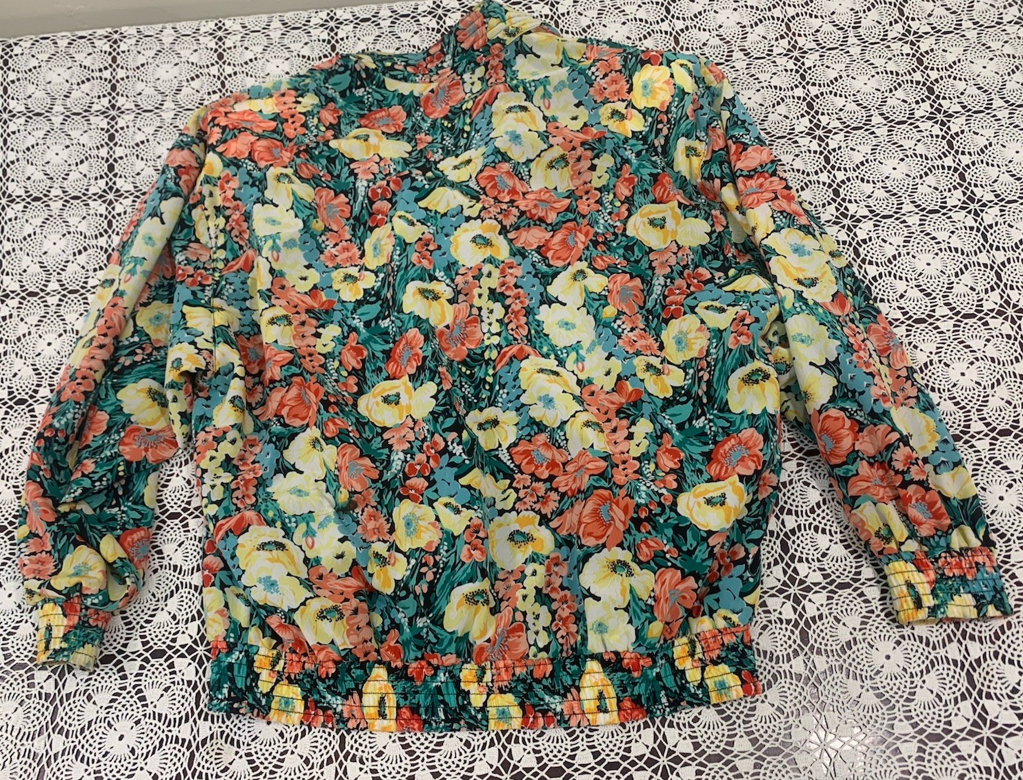 70’s 80’s Floral Lightweight Jacket Marguerite Rubel Summer Spring Size M