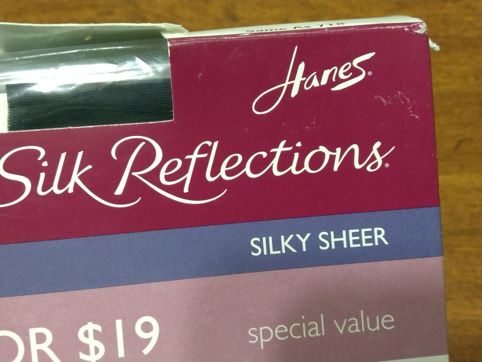 VTG Hanes Silk Reflections 3 Pack Pantyhose Control Top RT Sz AB Jet Black NOS