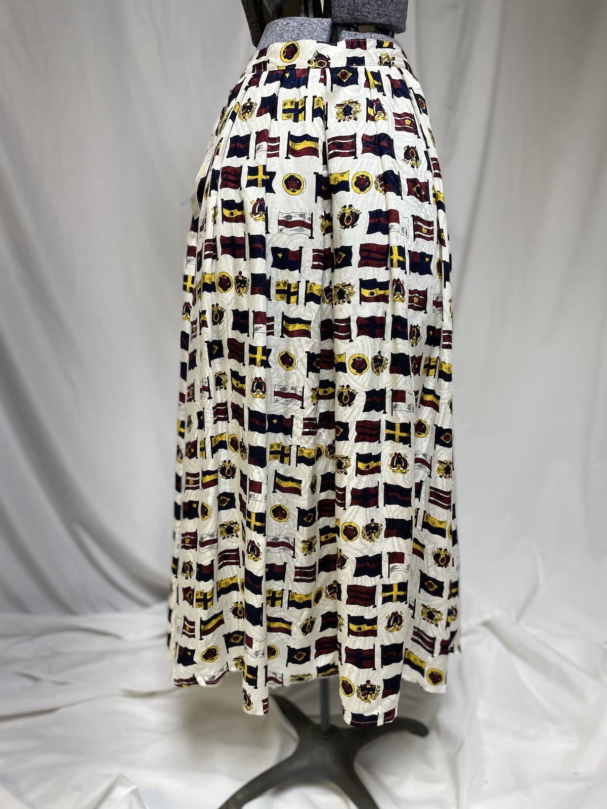 NEW JG Hook Skirt Size S Lord And Taylor 28X33 Maxi Long Pleated Vintage 80s $98