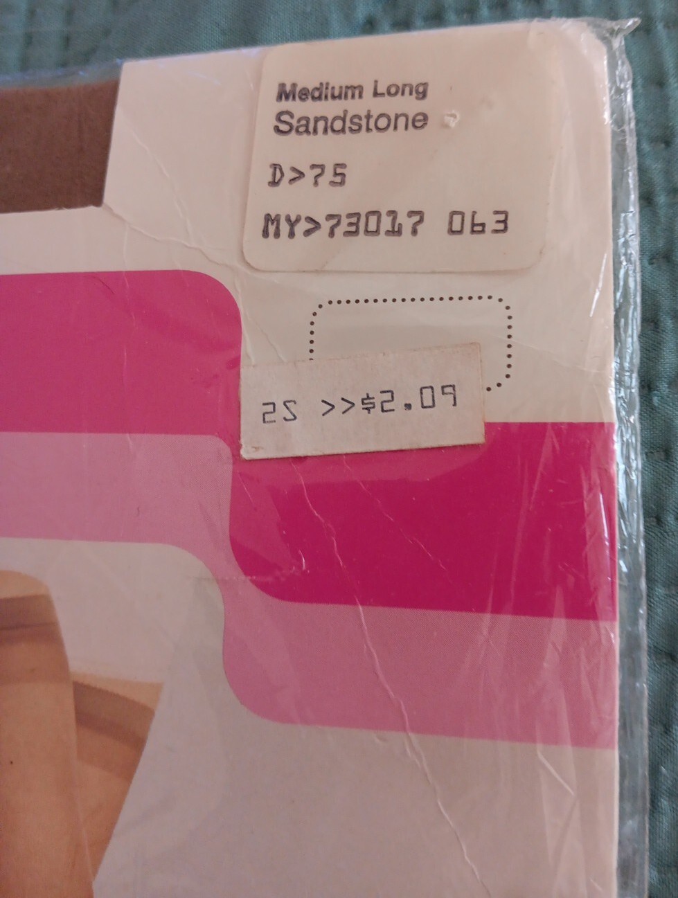 Hug Alon 2 Medium Long Sandstone Thi Top Stockings Vtg Sears Original Tags