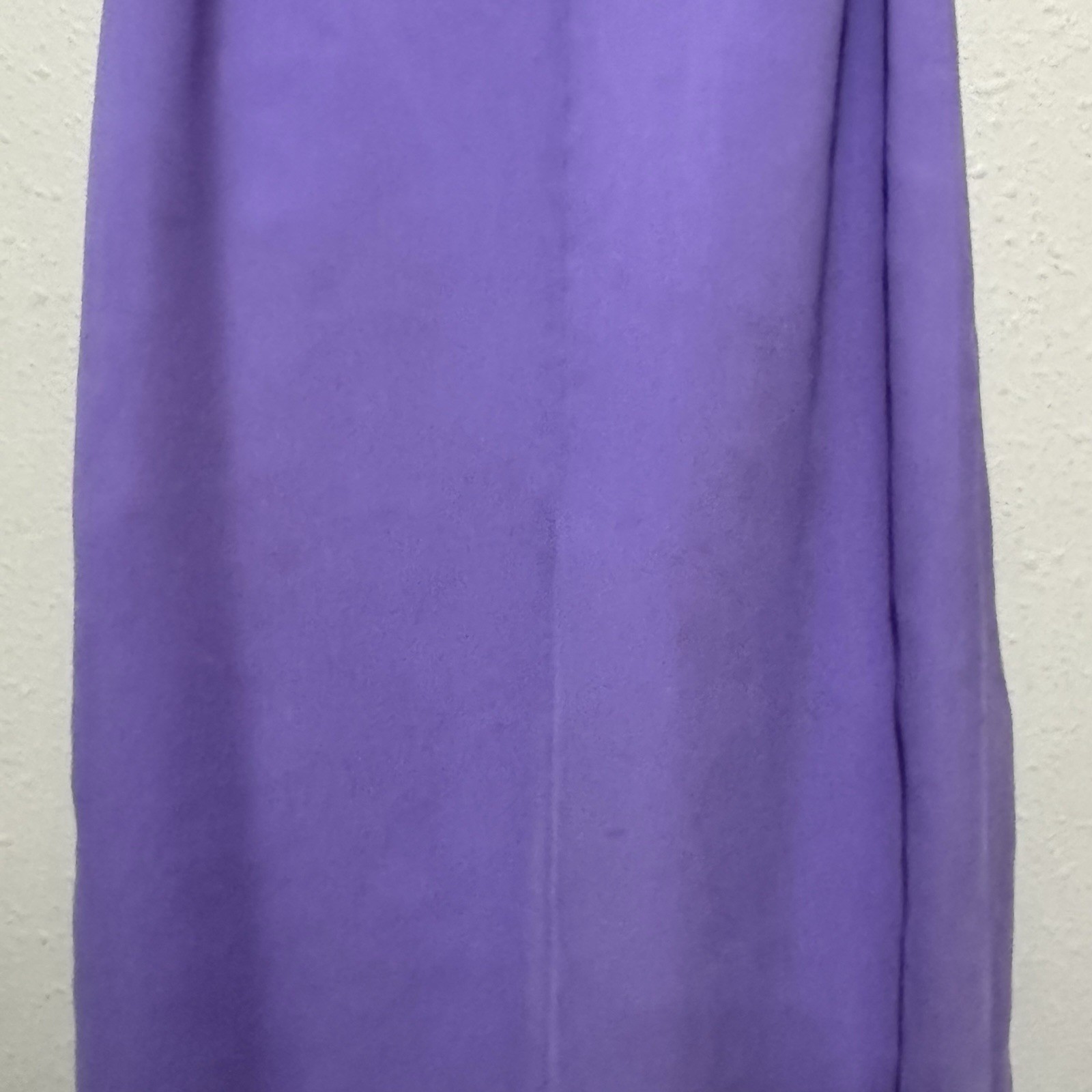 Vintage 60s Maxi Dress Purple chiffon size XS handmade crochet lace detail