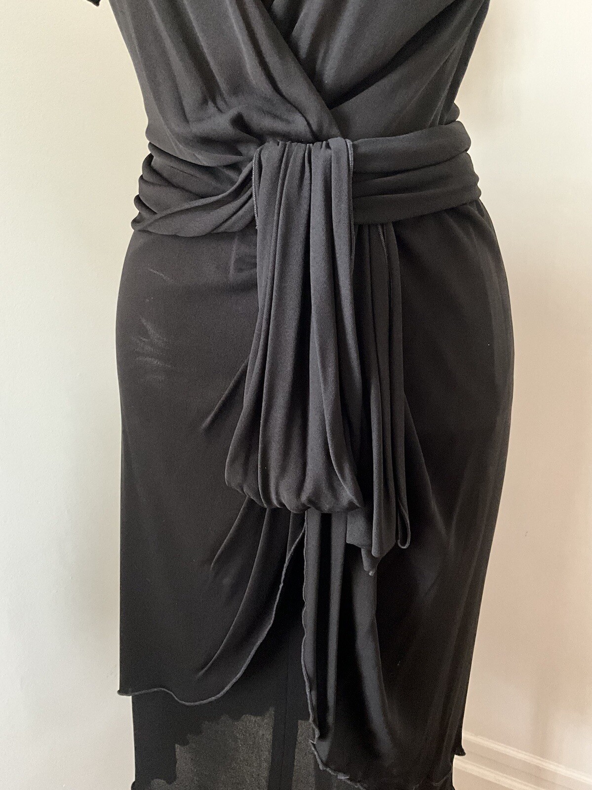 Vintage 1970s Holly Harp Matte Jersey Little Black Dress