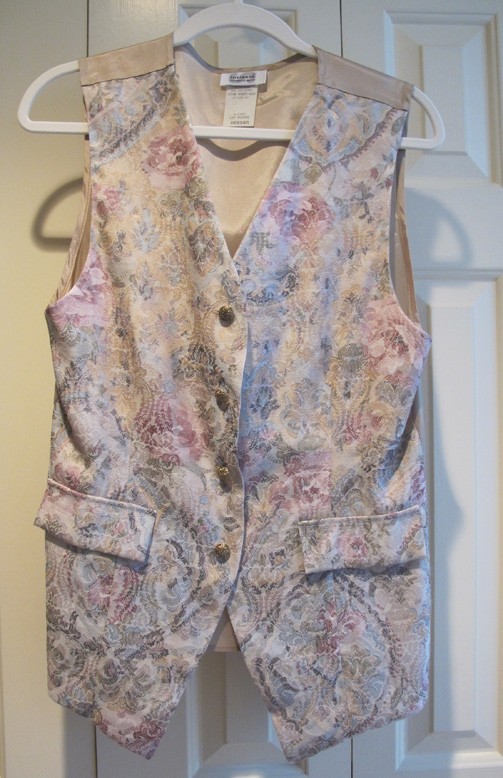 Vintage 70’s Vest/Waistcoat~SOSTANZA~Wmns Sz M~made in USA~Pastel~MINTY~FREE H