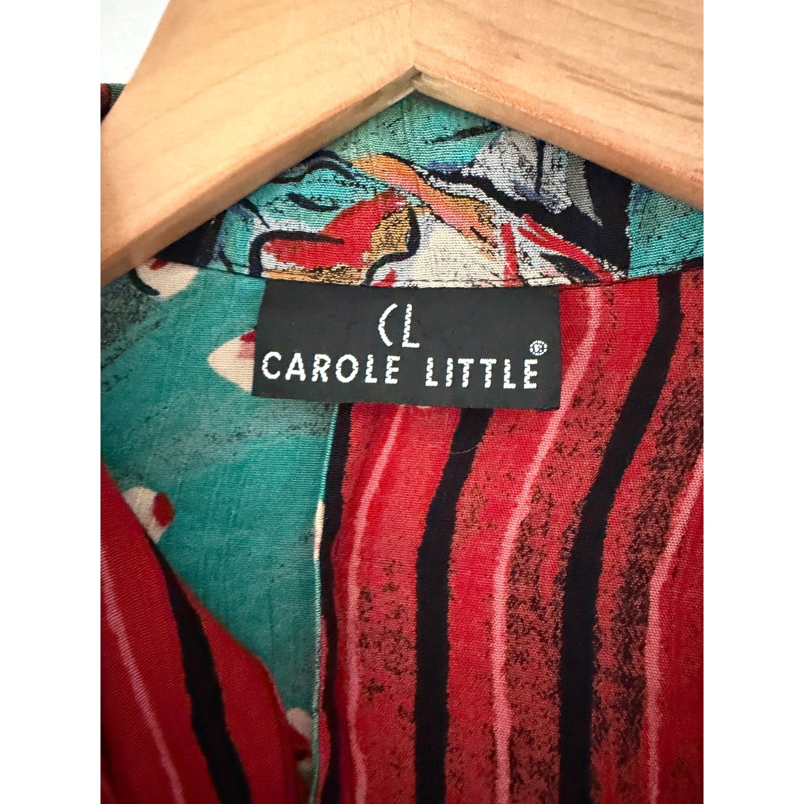 Vintage Carole Little Moulin Rouge Top Tie Detail Retro Funky
