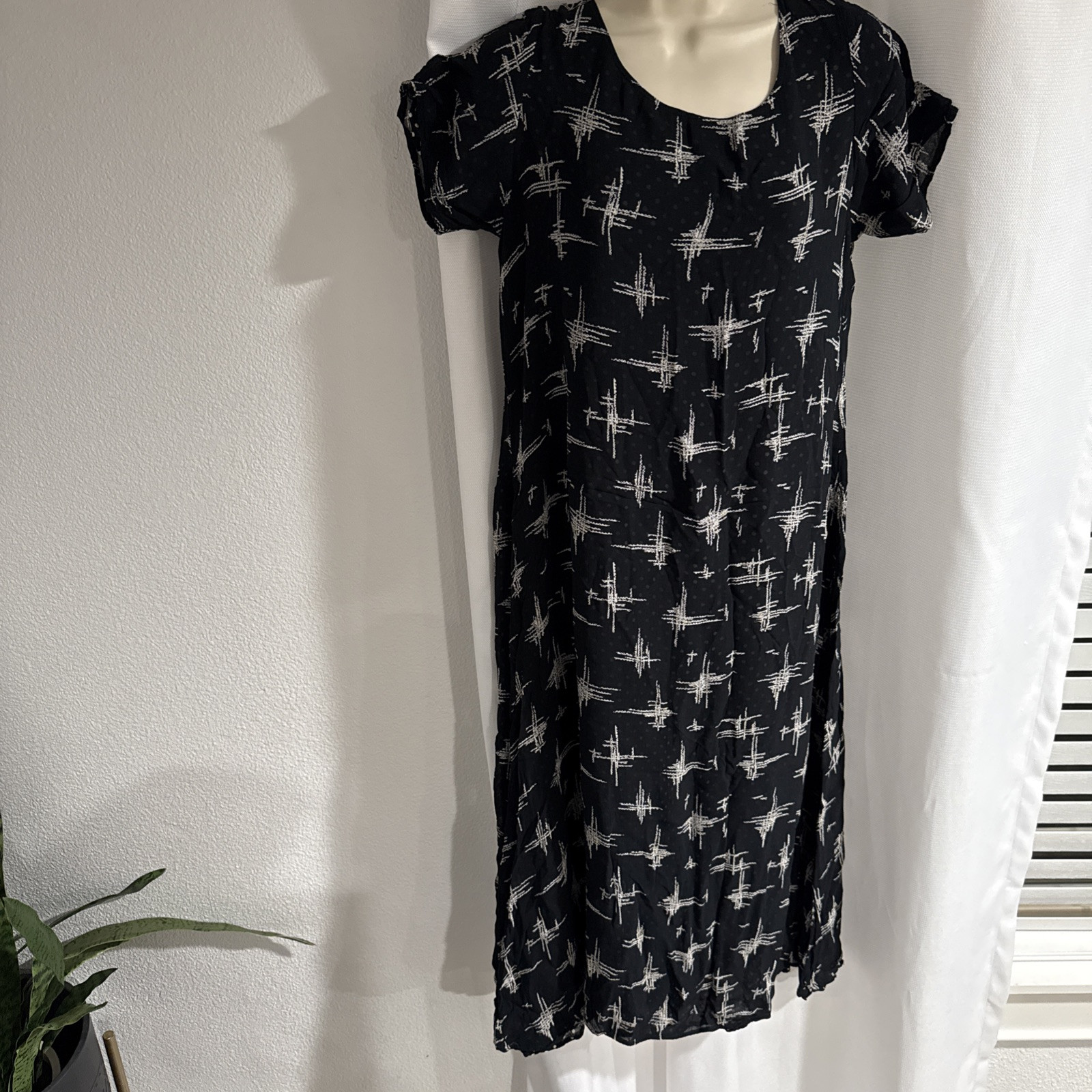 90s Sarah Arizona Reversible Dress Floral Starry Large