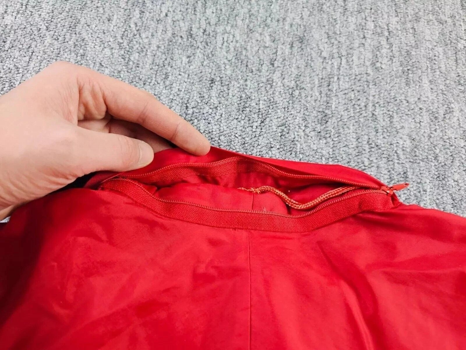 Vintage 80s Adidas Windbreaker Jacket Men’s L Red Nylon Trefoil Logo Retro Zip
