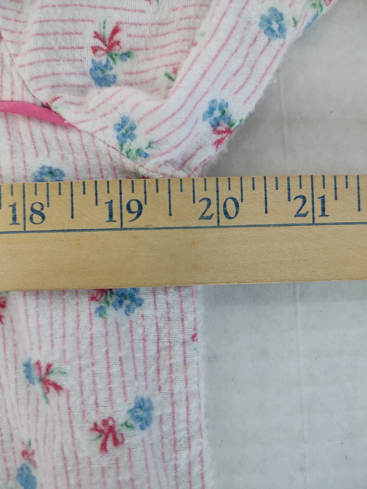 Vintage Jodie Arden Flannel Nightgown Sz Med Floral Pink Blue Granny Cottagecore