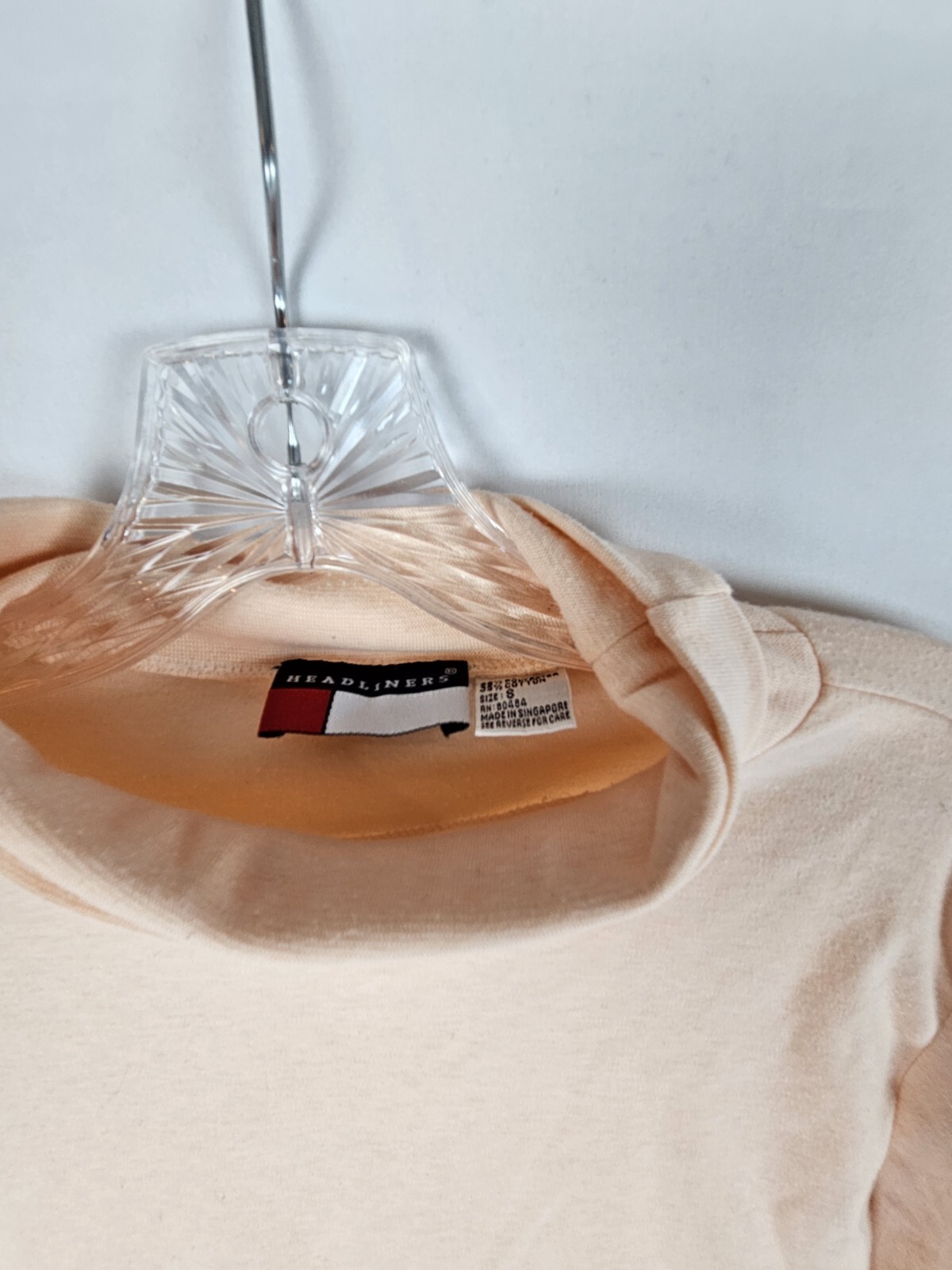 Vtg Womens Headliners Tommy Hilfiger Collection Peach Turtleneck Size Small