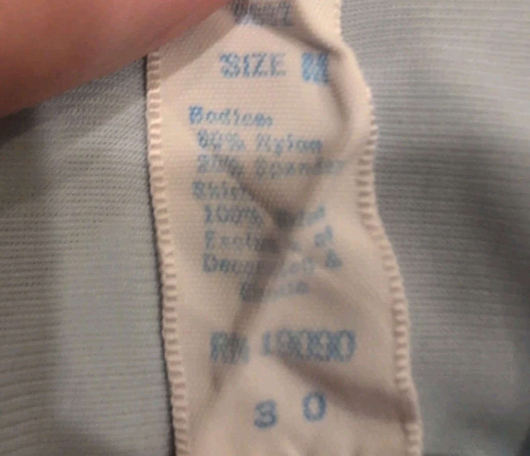 Vintage OLGA Bodysilk GOWN Nylon Stretch SWEEP Blue Lingerie Sz M