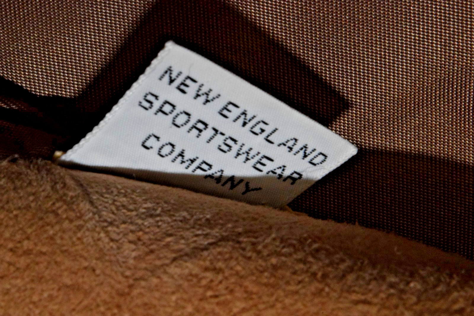 Vintage Leather Jacket New England Sportswear Size S 50s Tan Chevron Stitch