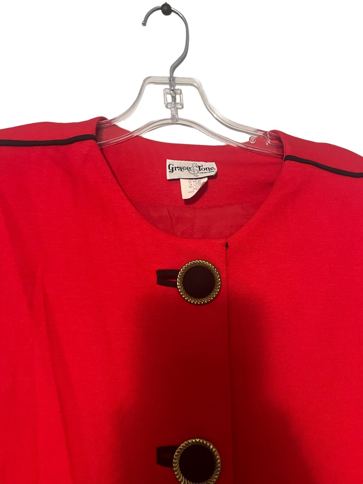 Vintage Grace and Tone Fashion Women’s Size 16 Retro 80’s Red Sheath Dress