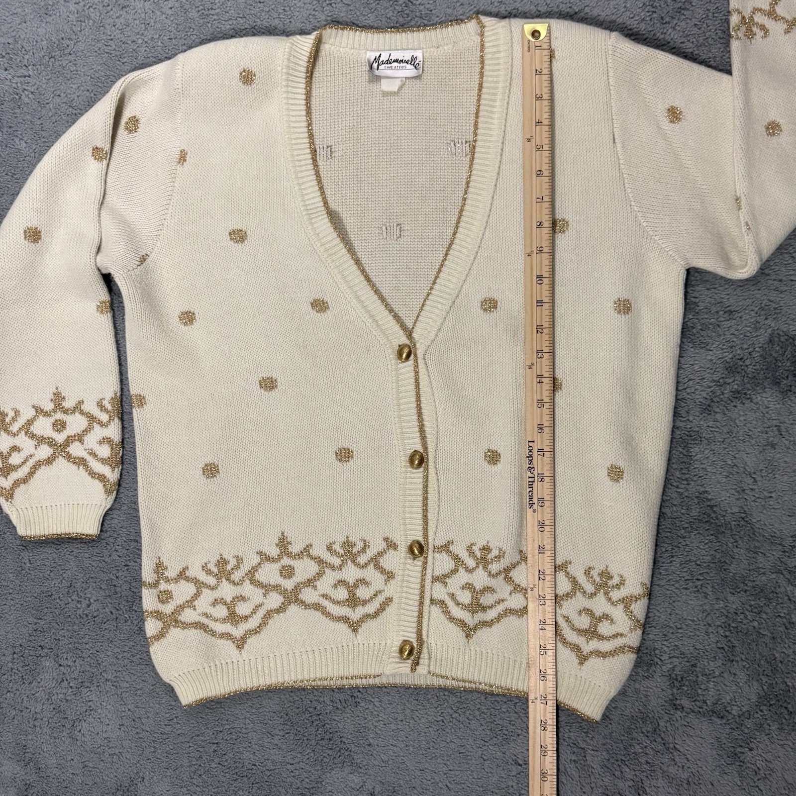 Mademoiselle Sweaters Knit Vintage Women Skirt Top Cardigan Sweater 12/14 Read