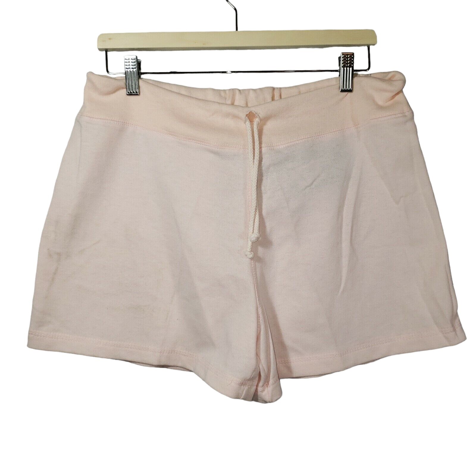 NWT VTG 90s LA Movers Shorts Sweatshorts Womens L Pink Black Stripe Lounge Gym