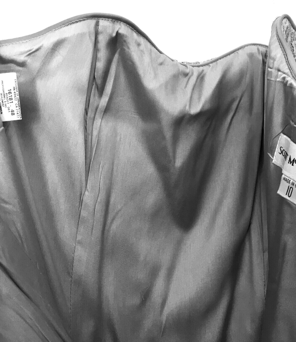 Vintage Scott McClintock size 10 NEW Pale Blue Gray Long Dress + Bolero Jacket