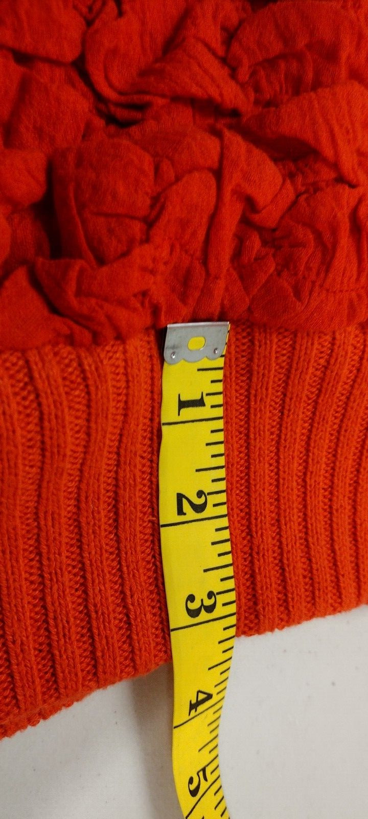 Orange Red Sweater Top 80s Evening Wear Couture Disco Club High Fashion M / L