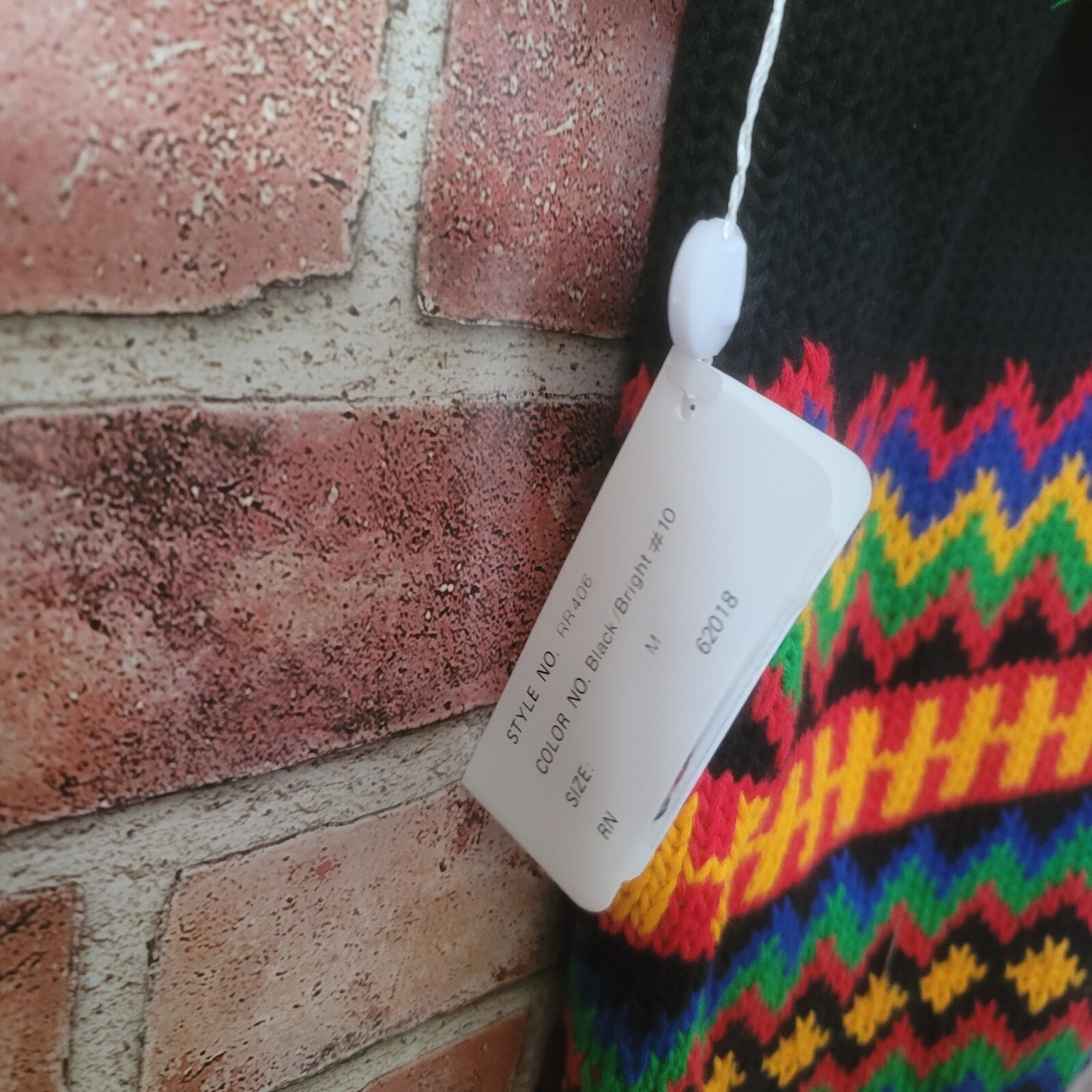 Vintage 80s Hip Hop Rafaella Tassles Colorblock Sweater Vest NWT Sz Med