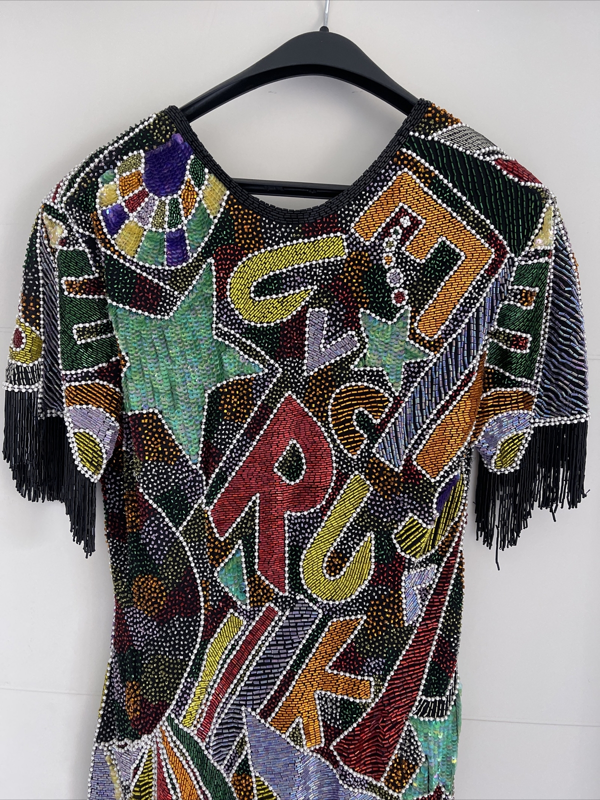 Vintage Naeem Khan Riazee Nights heavily beaded short evening event dress Size S