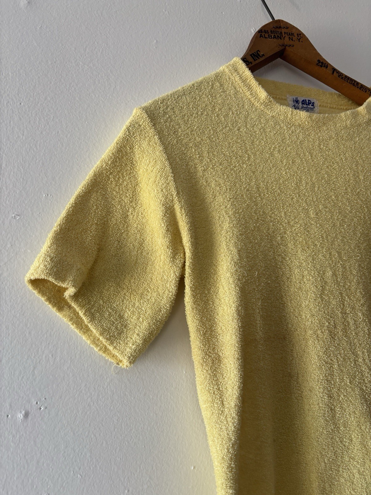 Vintage 50s 60s Alps Sportswear Terry Cloth T Shirt Tiki Surfer Unisex Small