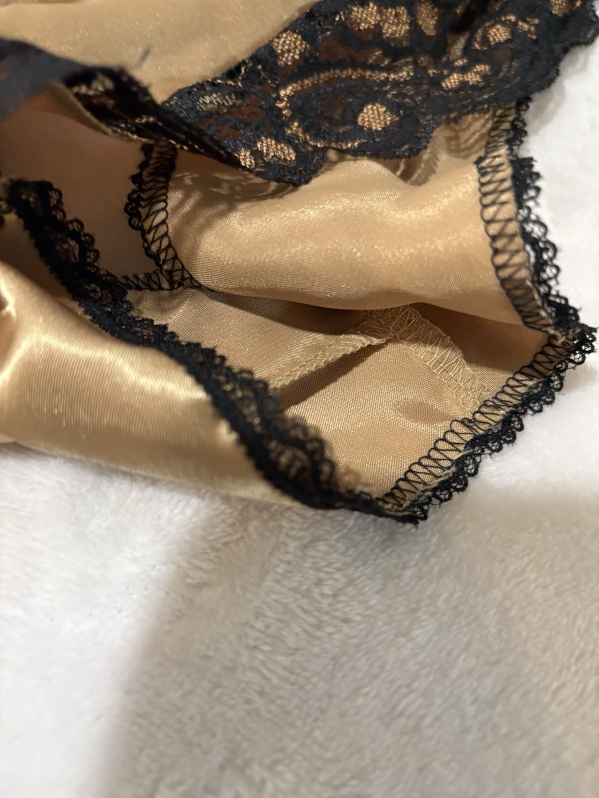 VTG Lucie Anne Panties & TANK 2XS French Cut Gold High Waisted USA B-32 W-28