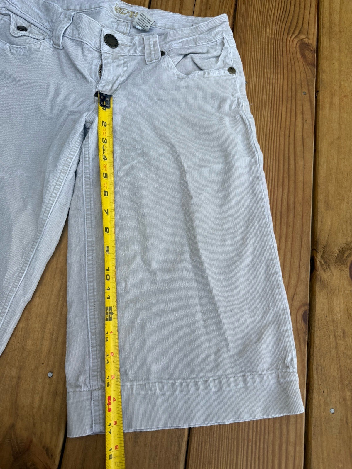Vintage Y2K Zanadi Low Rise Corduroy Wide Leg Gaucho Capris Size 11
