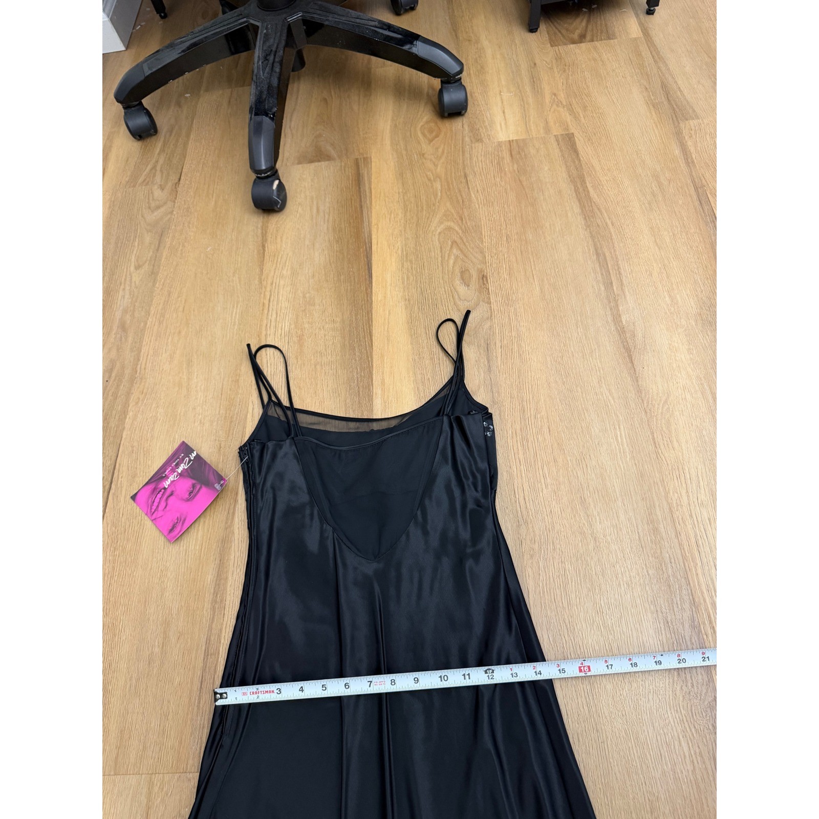 Vtg Zum Zum Niki Livas Black Sequin Mesh Evening Gown Dress Deadstock whimsygoth