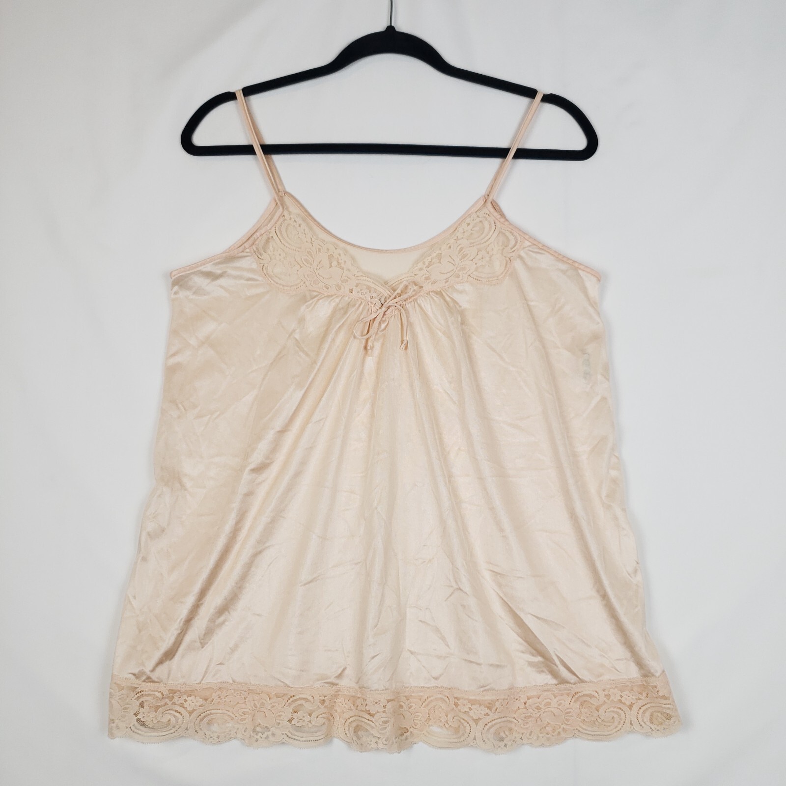 Vintage Rene Womens Camisole Cami Top Small Sand Beige Stretch Dutchess Corp