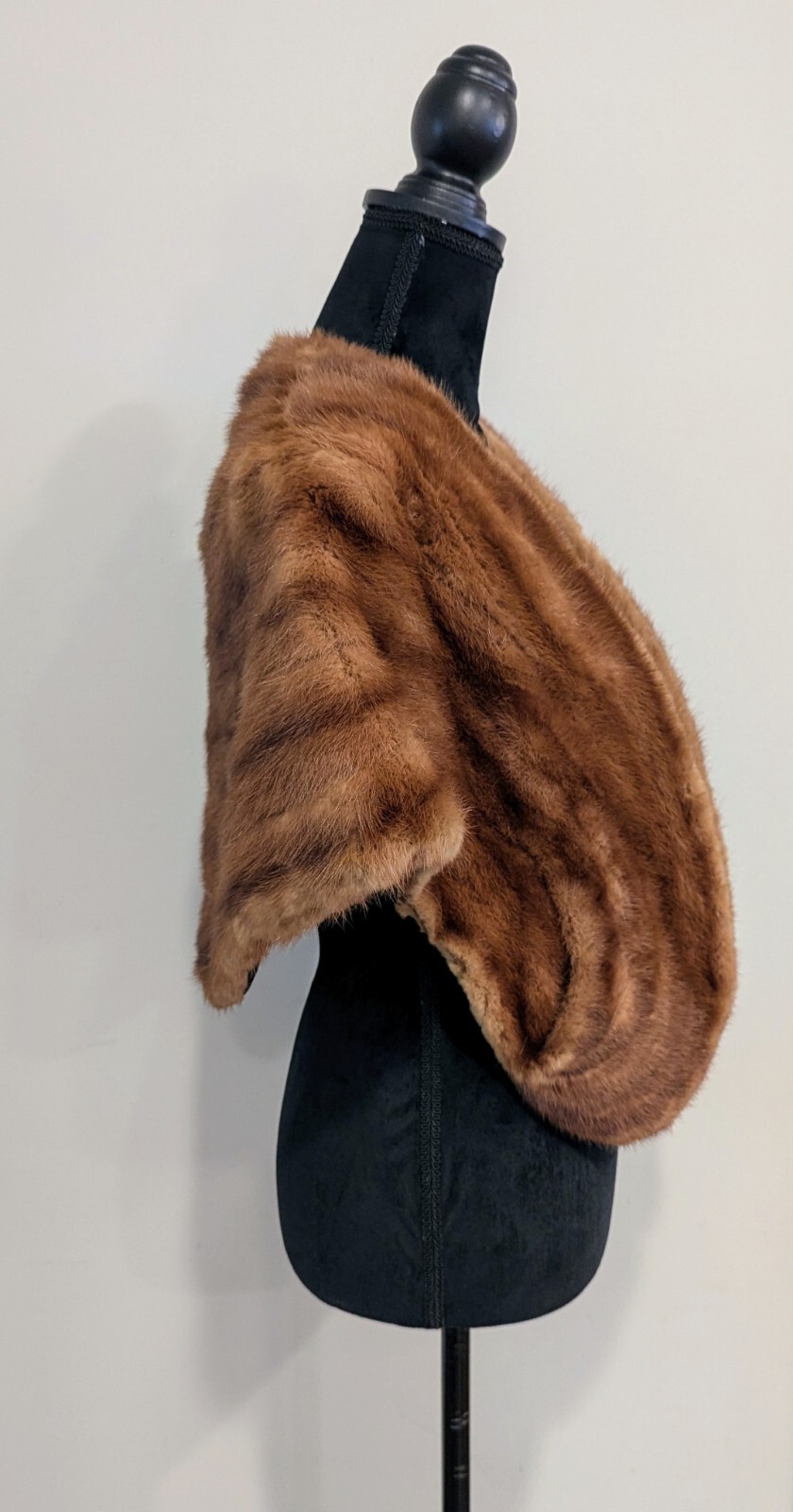 HENRI KESSLER Blonde Mink Fur Stole Evening Wrap Cape Lined Vintage Beautiful!